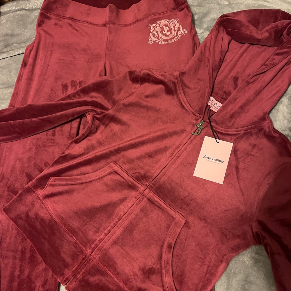 Juicy Couture Port Wine Velour Tracksuit